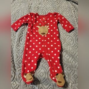 Red Girls Christmas Zippy Pajamas